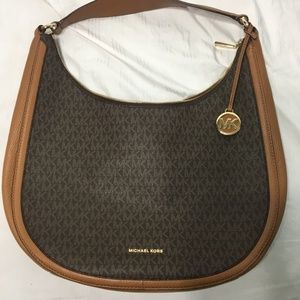 Michael Kors Lydia Large Hobo Brown Signature